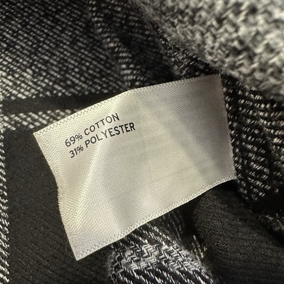 Duluth Folklore Flannel Duster Womens 3X Plus Long Shirt Jacket Shacket Black - Picture 6 of 7